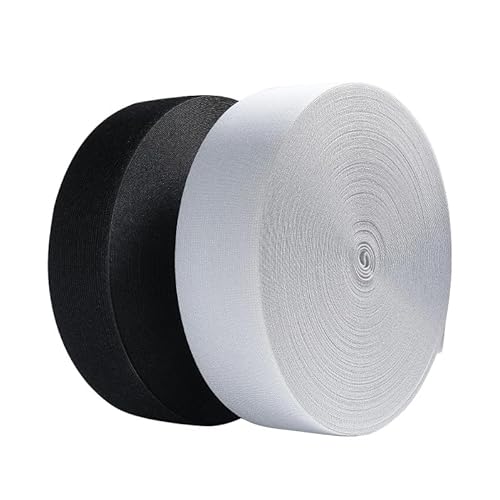 Omeblos Elastisch zum Nähen, 6 mm breit, 40 m weiß-schwarz, elastische Kordelbänder, flach, geflochtenes Stretchband, Seil zum Nähen von DIY-Projekten, Kunst und Handwerk, Bund und Hosen Taille Omeblos Elastisch zum Nähen, 6 mm breit, 40 m weiß-schwarz, elastische Kordelbänder, flach, geflochtenes Stretchband, Seil zum Nähen von DIY-Projekten, Kunst und Handwerk, Bund und Hosen Taille von Omeblos