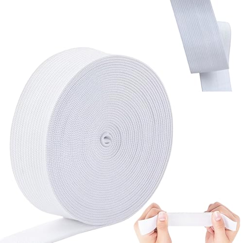 Omeblos Elastisches Elastikband zum Nähen, elastischer Bund, 1,5 cm breit, 37 m lang, Polyester-Stretch-Gurtband zum Nähen von Stirnbändern, Hosenbändern, Strickhosen und selbstgemachtem flachem Omeblos Elastisches Elastikband zum Nähen, elastischer Bund, 1,5 cm breit, 37 m lang, Polyester-Stretch-Gurtband zum Nähen von Stirnbändern, Hosenbändern, Strickhosen und selbstgemachtem flachem von Omeblos