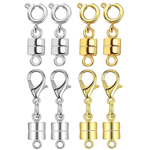 Omeblos Magnetische Halskettenverschlüsse, 8 Stück magnetische Halskettenverschlüsse und Verschlüsse, Verschlüsse für Armbandherstellung, Armband-Hilfsmittel für Halsketten, Verschlüsse Omeblos Magnetische Halskettenverschlüsse, 8 Stück magnetische Halskettenverschlüsse und Verschlüsse, Verschlüsse für Armbandherstellung, Armband-Hilfsmittel für Halsketten, Verschlüsse von Omeblos