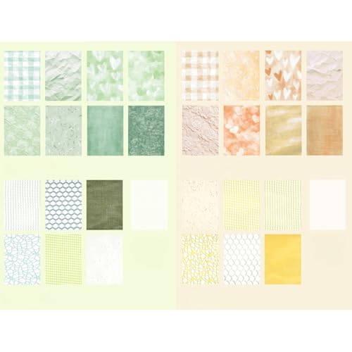 Omeblos Scrapbook-Papier-Set, Scrapbook-Zubehör, gemischte Spezialpapiere, 13 x 18 cm, strukturiertes Papier, DIY, handgefertigtes strukturiertes Papier, Netzstoff, gemischtes Material von Omeblos