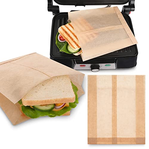 Grilltasche aus Papier Non Stick Wiederverwendbare Toastabags Premium Papiertüten für Toaster Backofen toast bags 48 stk Mikrowelle und Grill Hitzebeständig bis 220 °C von Omenlucker