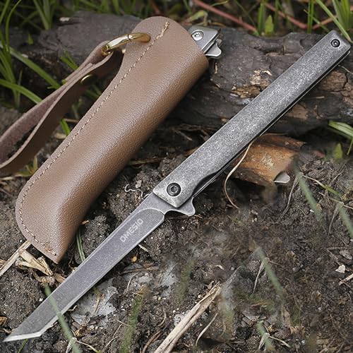 Omesio Klappmesser Scharfes Einhandmesser slim, Einhand Messer Taschenmesser Outdoor Messer, Gentleman Schlüsselanhänger Messer, Angelmesser, Als Brieföffner, Scharf von Omesio