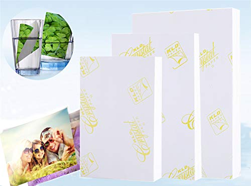 Fotopapier Wasserfest Premium Schwergewicht Glänzend Tintenstrahldrucker 260g/qm,20 Blatt,20x25cm von Ommda
