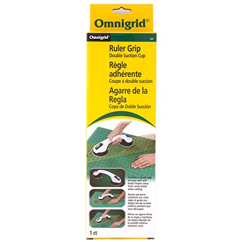 Omnigrid Dritz 2229 Doppel-Saugnapf-Lineal, Griff, weiß, 1 von Omnigrid