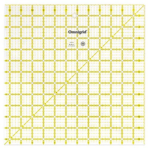 Omnigrid Nähen, quadratisch, 31,3 x 31,2 cm Quilt-Lineale, Acryl, farblos, 12-½" Omnigrid Nähen, quadratisch, 31,3 x 31,2 cm Quilt-Lineale, Acryl, farblos, 12-½" von Omnigrid