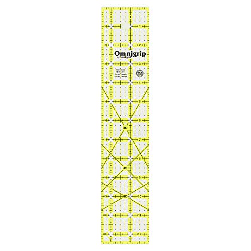 Omnigrip 80831 Quilter-Lineal, rutschfest Rechteck 2-½" x 12-½" Originalversion von Omnigrid