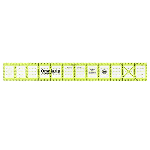 Omnigrip Quilter-Lineal, rutschfest Rechteck 1-½" x 12" farblos Omnigrip Quilter-Lineal, rutschfest Rechteck 1-½" x 12" farblos von Omnigrid