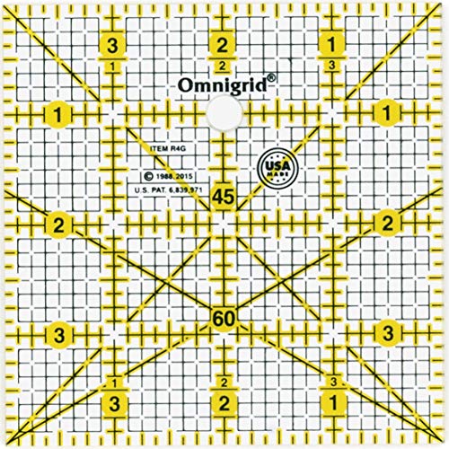 Prym 4 X 4 Grid Ruler Omnigrid R4G Rasterlineal, farblos, 4" x 4" von Omnigrid