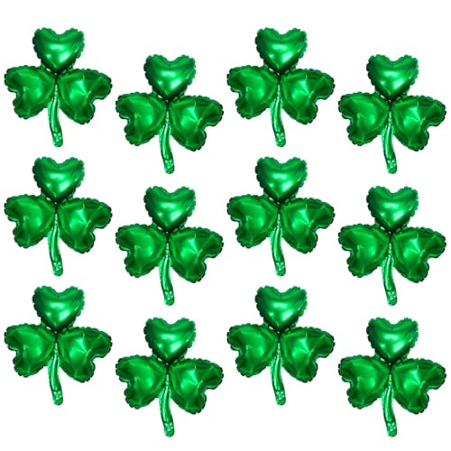 Omnikryp 12 Stück St. Patrick´s Day Grüne Kleeblatt Ballons, Folienballons, Luftballons Wiederverwendbar, Luftballons für Babyparty, Hochzeit, Geburtstag, St. Patrick's Day, Party Dekorationen Omnikryp 12 Stück St. Patrick´s Day Grüne Kleeblatt Ballons, Folienballons, Luftballons Wiederverwendbar, Luftballons für Babyparty, Hochzeit, Geburtstag, St. Patrick's Day, Party Dekorationen von Omnikryp