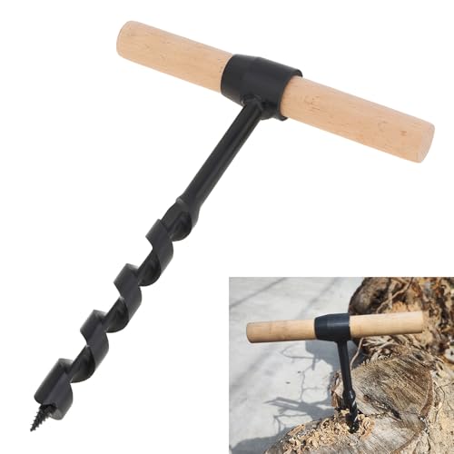 Omninmo Handschneckenbohrer, Bushcraft-Getriebe-Handschneckenschlüssel, Scotch-Eye-Mehrzweck-Handüberlebensbohrer, Holzbearbeitung, Lochsägen-Bit für Outdoor, Camping, mit Holzstab-Handschnecke (19 Omninmo Handschneckenbohrer, Bushcraft-Getriebe-Handschneckenschlüssel, Scotch-Eye-Mehrzweck-Handüberlebensbohrer, Holzbearbeitung, Lochsägen-Bit für Outdoor, Camping, mit Holzstab-Handschnecke (19 von Omninmo