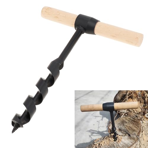 Omninmo Handschneckenbohrer, Bushcraft-Getriebe-Handschneckenschlüssel, Scotch-Eye-Mehrzweck-Handüberlebensbohrer, Holzbearbeitung, Lochsägen-Bit für Outdoor, Camping, mit Holzstab-Handschnecke (25 Omninmo Handschneckenbohrer, Bushcraft-Getriebe-Handschneckenschlüssel, Scotch-Eye-Mehrzweck-Handüberlebensbohrer, Holzbearbeitung, Lochsägen-Bit für Outdoor, Camping, mit Holzstab-Handschnecke (25 von Omninmo