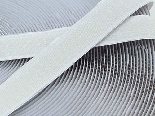 Klettband, selbstklebend, weiß, 20 mm breit, 25 m Haken von OPPL