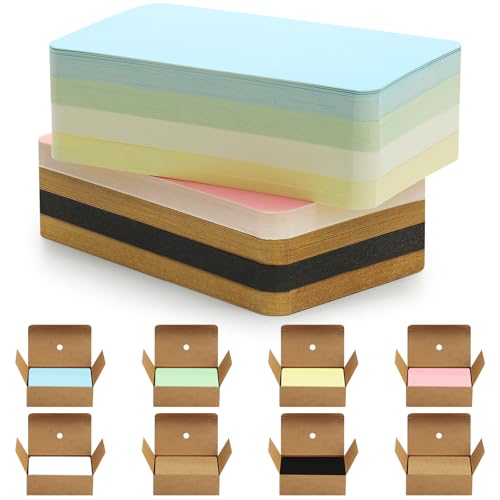 Omtofo 800 Stück Blanko Papier Karten, 9 x 5.4cm Bunte Karteikarten, Kraftpapier Karten, Karteikarten Blanko für Graffiti, Nachricht, Lernen, Heimwerken, Gedächtnis Omtofo 800 Stück Blanko Papier Karten, 9 x 5.4cm Bunte Karteikarten, Kraftpapier Karten, Karteikarten Blanko für Graffiti, Nachricht, Lernen, Heimwerken, Gedächtnis von Omtofo