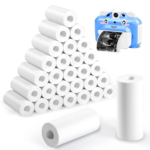 Omtofo Thermopapier Kinderkamera 30 Rollen 57mm Thermopapier für Kinder Sofortbildkameras, Thermodrucker Papier Weiß, Taschenetikettendrucker Nachfüllpapier für Kinderkamera BPA Frei Omtofo Thermopapier Kinderkamera 30 Rollen 57mm Thermopapier für Kinder Sofortbildkameras, Thermodrucker Papier Weiß, Taschenetikettendrucker Nachfüllpapier für Kinderkamera BPA Frei von Omtofo
