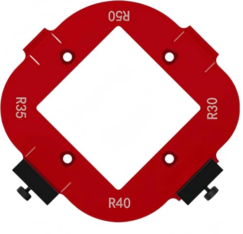 Omuotaut 4-in-1 Runde Eckradius-Schablone, Aluminiumlegierung, Tragbare Radiusvorrichtung, Holzbearbeitung, DIY von Omuotaut