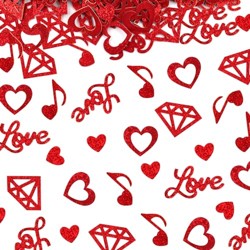 200 Stück Valentinstag-Konfetti, rote Herzen, Diamanten, Liebeswörter, Dekor-Konfetti, Valentinstag, Glitzer-Papier-Konfetti für Valentinstag, Party, Gastgeschenk, Hochzeitsgeschenke, Feiertage, 200 Stück Valentinstag-Konfetti, rote Herzen, Diamanten, Liebeswörter, Dekor-Konfetti, Valentinstag, Glitzer-Papier-Konfetti für Valentinstag, Party, Gastgeschenk, Hochzeitsgeschenke, Feiertage, von On-Airstore