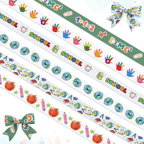 Ripsbänder für den Schulanfang, 0,95 cm, Schuldekorbänder, 2,7 m, Apfelstifte, Schultasche, Bastelbänder für den ersten Schultag, Party, Dekoration, Urlaub, Geschenkverpackung, Bastelbedarf, 6 Stück Ripsbänder für den Schulanfang, 0,95 cm, Schuldekorbänder, 2,7 m, Apfelstifte, Schultasche, Bastelbänder für den ersten Schultag, Party, Dekoration, Urlaub, Geschenkverpackung, Bastelbedarf, 6 Stück von On-Airstore