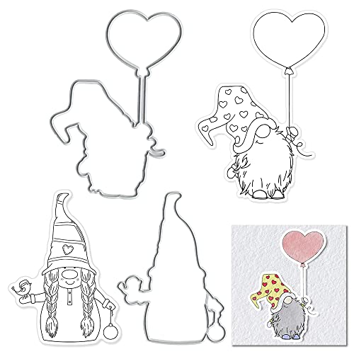 Valentinstag-Metall-Stanzschablonen, transparente Stempel für Kartenherstellung, Zwerg-Stempel mit Stanzformen, Prägeschablone, Werkzeug für DIY, Scrapbooking, Papierkarte, Fotoalbum, Basteldekoration Valentinstag-Metall-Stanzschablonen, transparente Stempel für Kartenherstellung, Zwerg-Stempel mit Stanzformen, Prägeschablone, Werkzeug für DIY, Scrapbooking, Papierkarte, Fotoalbum, Basteldekoration von On-Airstore
