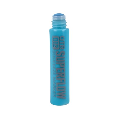 On The Run OTR 012-S - Superflow Squeeze Paint Permanent Tagger Marker - 10MM Rundspitze (OTR 012-S - CHROME BLUE) von On The Run