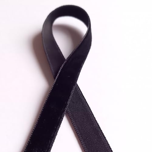 Samtband, 10 mm breit, Schwarz, 10 m Samtband, 10 mm breit, Schwarz, 10 m von On Trend Fabrics