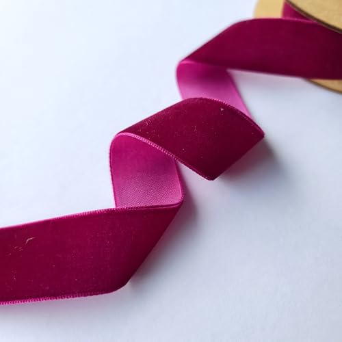 Samtband, 25 mm breit, Weinrot, Meterware Samtband, 25 mm breit, Weinrot, Meterware von On Trend Fabrics