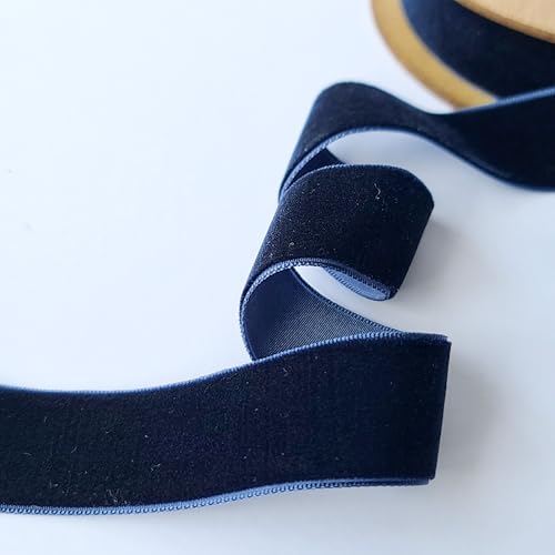 Samtband, 25 mm breit, erhältlich in 8 Farben und 4 Längenoptionen, Marineblau, Meterware Samtband, 25 mm breit, erhältlich in 8 Farben und 4 Längenoptionen, Marineblau, Meterware von On Trend Fabrics