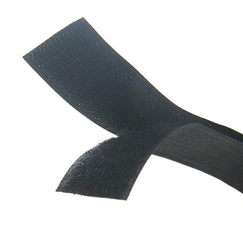 Schwarzes Klettband-Set zum Aufnähen, mit nicht klebender Rückseite, Nylongewebe, 3 cm - 25 m Schwarzes Klettband-Set zum Aufnähen, mit nicht klebender Rückseite, Nylongewebe, 3 cm - 25 m von On1shelf
