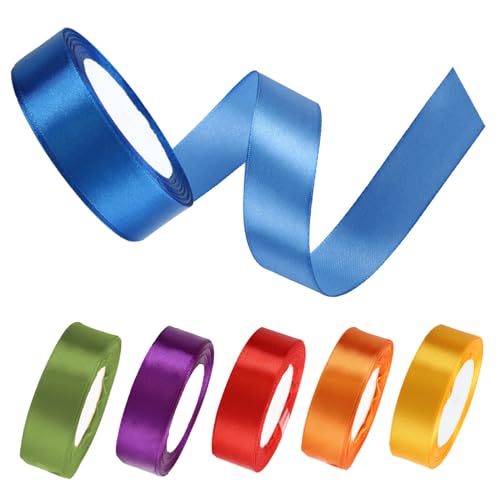 6pcs Satin Ribbon Regenbogen 20 mm breites Regenbogenband Geburtstagbänder für Partydekorationen Bunte Stoffbänder großer Seidensatin 6pcs Satin Ribbon Regenbogen 20 mm breites Regenbogenband Geburtstagbänder für Partydekorationen Bunte Stoffbänder großer Seidensatin von OnIUeZky
