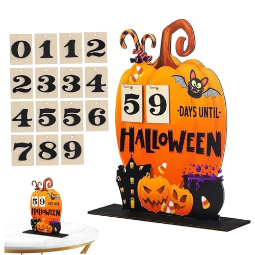 Halloween Adventskalender 2023 Kürbisform aus Holz Halloween Countdown -Kalender mit 15 Prozenter Hangnummernschildern Tischdekoration für Kinder Halloween Adventskalender 2023 Kürbisform aus Holz Halloween Countdown -Kalender mit 15 Prozenter Hangnummernschildern Tischdekoration für Kinder von OnIUeZky