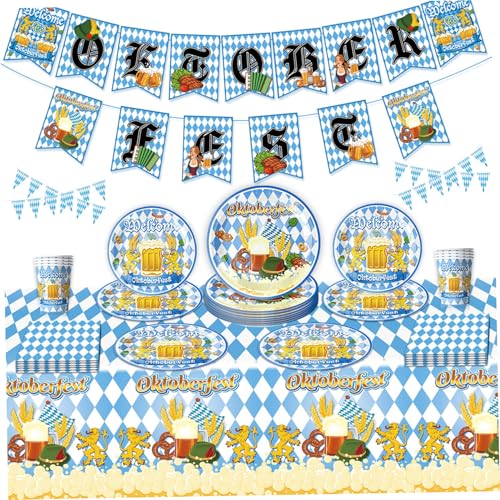 Oktoberfest Dekorationen 53pcs Set enthalten Plat -Servietten -Tischdecke -Banner Oktoberfest Partyzubehör für Einweg -Party -Gefälligkeiten zum Feiern.. Oktoberfest Dekorationen 53pcs Set enthalten Plat -Servietten -Tischdecke -Banner Oktoberfest Partyzubehör für Einweg -Party -Gefälligkeiten zum Feiern.. von OnIUeZky