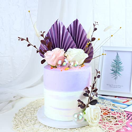 Palmblattkuchen Topper Papierpalmen Lüfter Cupcake Topper Einsatz für Geburtstag Hochzeitstorte Dekorationen 20 Stcs Gold Purple Palmblattkuchen Topper Papierpalmen Lüfter Cupcake Topper Einsatz für Geburtstag Hochzeitstorte Dekorationen 20 Stcs Gold Purple von OnIUeZky