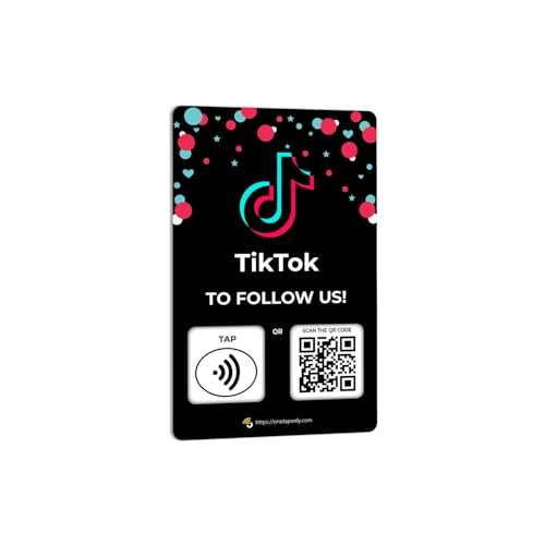 Social Media NFC Card Pack | Social Review Card | Tap Review Card (1-Pack TikTok Card) von One Tap Only