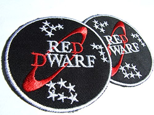 OneKool Red Dwarf - Series Crew Uniform 3" Patch Aufnäher Bügelbild, Iron on Patches Applikation, New, Set of 2 by von TOFOW
