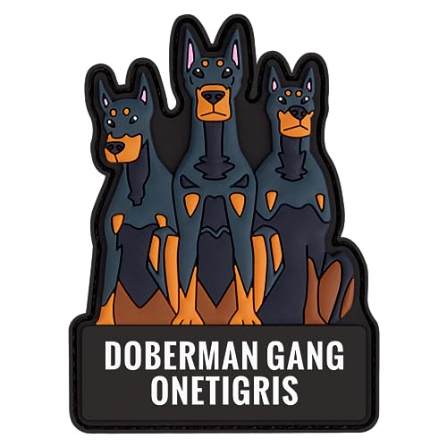 OneTigris DOBERMAN GANG Moral Patch, PVC-Material Langlebig Hunde Stickerei Moral Patch Klettverschluss-Patch von OneTigris