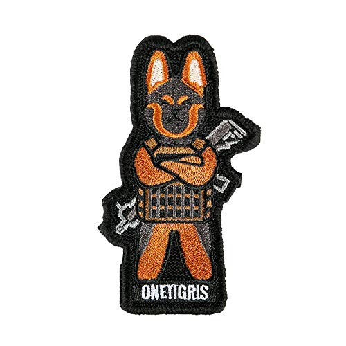 OneTigris Hunde Stickerei Moral Patch Maskottchen Patch/Woven Stoff Klett-Patch von OneTigris