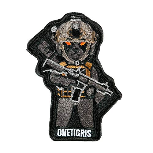 OneTigris Hunde Stickerei Moral Patch Maskottchen Patch/Woven Stoff Klett-Patch von OneTigris