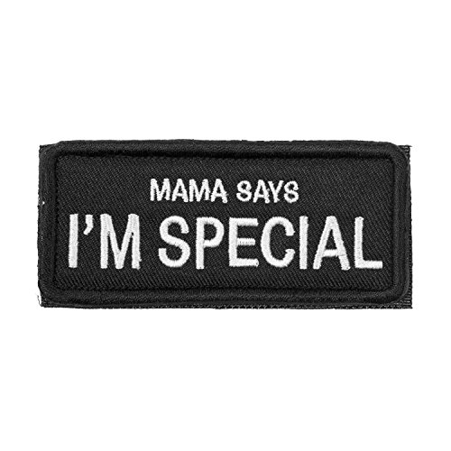 OneTigris Moral Patch Taktisches Stickerei Klett-Patch（Mama Says I'm Special,Schwarz） von OneTigris