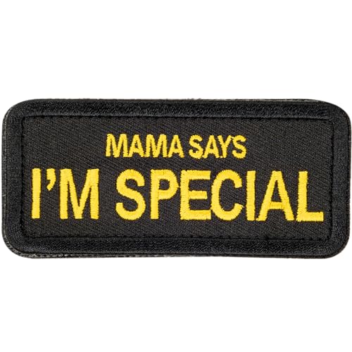 OneTigris Patches Klett, Stickerei Klett Patch, Taktisches Patch mit Klettverschluss – Mama Says I'm Special - (8,9cm x 4cm / 3,5" x 1,6") Für Militär, Rucksack & Kleidung von OneTigris