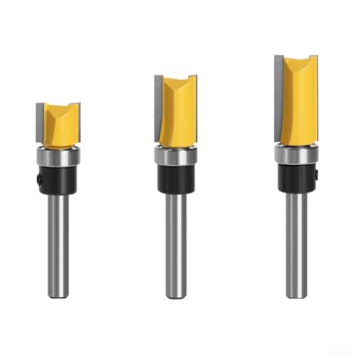 Oniissy 6-mm-Schaft-Fräser mit gelagertem geradem Schaftfräser für Holzbearbeitung, Trimmen und Schlitzen, Legierungsmaterial, kompatibel mit Gravur, 3 Stück Oniissy 6-mm-Schaft-Fräser mit gelagertem geradem Schaftfräser für Holzbearbeitung, Trimmen und Schlitzen, Legierungsmaterial, kompatibel mit Gravur, 3 Stück von Oniissy