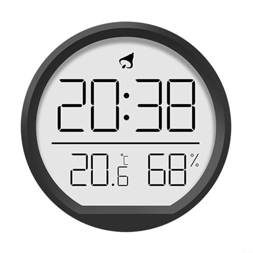 Oniissy Digitale Wanduhr für den Innenbereich, mit Temperatur- und Feuchtigkeitsanzeige, LED- und Datumsanzeige, 12/24-Stunden-Format, Fahrenheit/Celsius-Schalter, magnetische Rückseite für (schwarz) Oniissy Digitale Wanduhr für den Innenbereich, mit Temperatur- und Feuchtigkeitsanzeige, LED- und Datumsanzeige, 12/24-Stunden-Format, Fahrenheit/Celsius-Schalter, magnetische Rückseite für (schwarz) von Oniissy