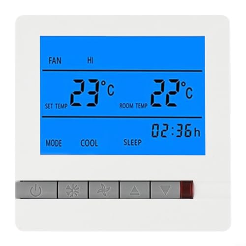 Oniissy Digitales nicht programmierbares Thermostat mit LCD-Display, intelligenter Raumtemperaturregler für Klimaanlage, hohe Genauigkeit Thermistor-Sensor, einfach Oniissy Digitales nicht programmierbares Thermostat mit LCD-Display, intelligenter Raumtemperaturregler für Klimaanlage, hohe Genauigkeit Thermistor-Sensor, einfach von Oniissy