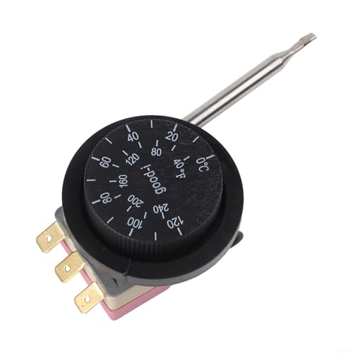 Oniissy Eingebauter Thermostat 0-120 °C Temperaturregelungsschalter mit Drehknopf Heizungsregler, Metall-PVC-Gehäuse, 1 m Fernsensor, 75 mm Sonde, 0-50 °C einstellbarer Bereich, Oniissy Eingebauter Thermostat 0-120 °C Temperaturregelungsschalter mit Drehknopf Heizungsregler, Metall-PVC-Gehäuse, 1 m Fernsensor, 75 mm Sonde, 0-50 °C einstellbarer Bereich, von Oniissy