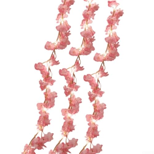 Oniissy Künstliche Blumen-Lichterkette, rosa für Kirschblüten-Lichter, 20 LEDs, batteriebetrieben, dekorative Lichter, für Hochzeit, Zuhause, Garten, Party, Dekoration Oniissy Künstliche Blumen-Lichterkette, rosa für Kirschblüten-Lichter, 20 LEDs, batteriebetrieben, dekorative Lichter, für Hochzeit, Zuhause, Garten, Party, Dekoration von Oniissy