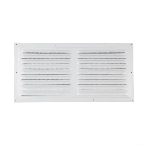 Oniissy Metall-Lüftungsabdeckung, quadratisch, Lüftungsgitter mit Netzsieb, rostbeständige Aluminiumlegierung, weiße Lüftungsschlitzabdeckung für Wand- oder Deckenkanäle, innen (200 x 400 mm) von Oniissy