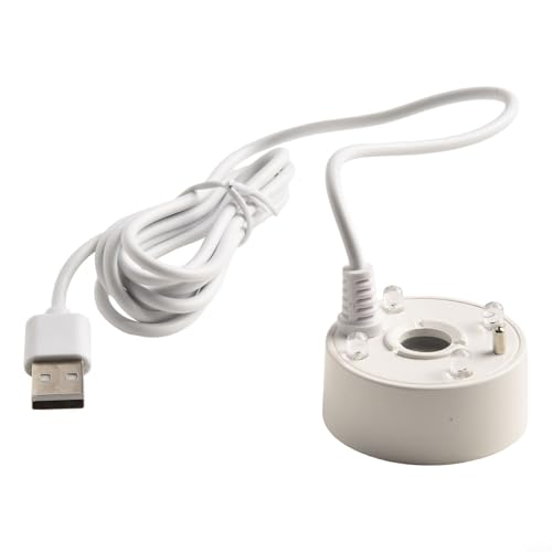 Oniissy Mist Maker Fogger 5 V USB-betriebenes Teichnebelgerät mit bunten LED-Lichtern, 300 ml/h, Luftbefeuchtungsausgang für Wasserbrunnen, Aquarien, Innenräume oder (weiß) von Oniissy