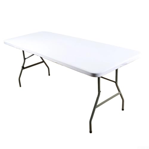 Oniissy Picknick-Tischdecke, wasserdicht, rechteckig, faltbar, waschbar, Polyester, für drinnen und draußen, Camping (Weiß, 243 x 76 x 76 cm) von Oniissy