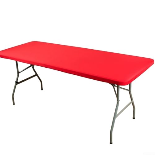 Oniissy Picknick-Tischdecke, wasserdicht, rechteckig, faltbar, waschbar, Polyester, für drinnen und draußen, Camping (rot, 183 x 76 x 76 cm) von Oniissy