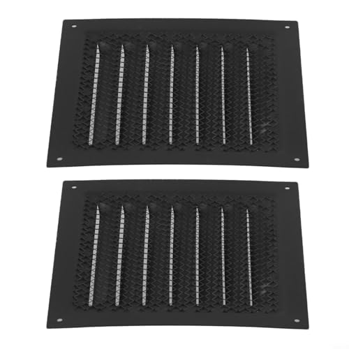 Oniissy Quadratisches Lüftungsgitter aus Edelstahl, 150 x 150 mm, Lüftungsgitter für Decken- oder Seitenwandmontage, anthrazitfarbene Oberfläche, Rücklüftungsgitter mit Schutz, 2 Stück, Schwarz Oniissy Quadratisches Lüftungsgitter aus Edelstahl, 150 x 150 mm, Lüftungsgitter für Decken- oder Seitenwandmontage, anthrazitfarbene Oberfläche, Rücklüftungsgitter mit Schutz, 2 Stück, Schwarz von Oniissy