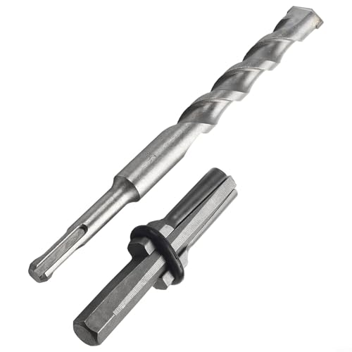 Oniissy Steinspalter mit Bohrer, 16–18 mm, robuster Chrom-Vanadium-Stahl, Steckkeile, Handwerkzeug zum Spalten von hartem Stein, Granit, Marmor, Beton, (18-mm-Set) von Oniissy