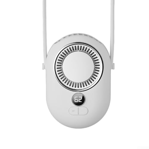 Oniissy Tragbarer Taillen- und Halsventilator mit 3 Geschwindigkeitsstufen und LED-Display, persönlicher Handventilator, leichtes wiederaufladbares Design für Reisen, Weiß 4000 mAh Oniissy Tragbarer Taillen- und Halsventilator mit 3 Geschwindigkeitsstufen und LED-Display, persönlicher Handventilator, leichtes wiederaufladbares Design für Reisen, Weiß 4000 mAh von Oniissy